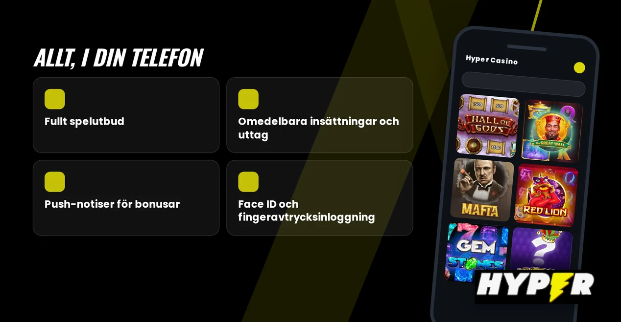 Se vad appen erbjuder